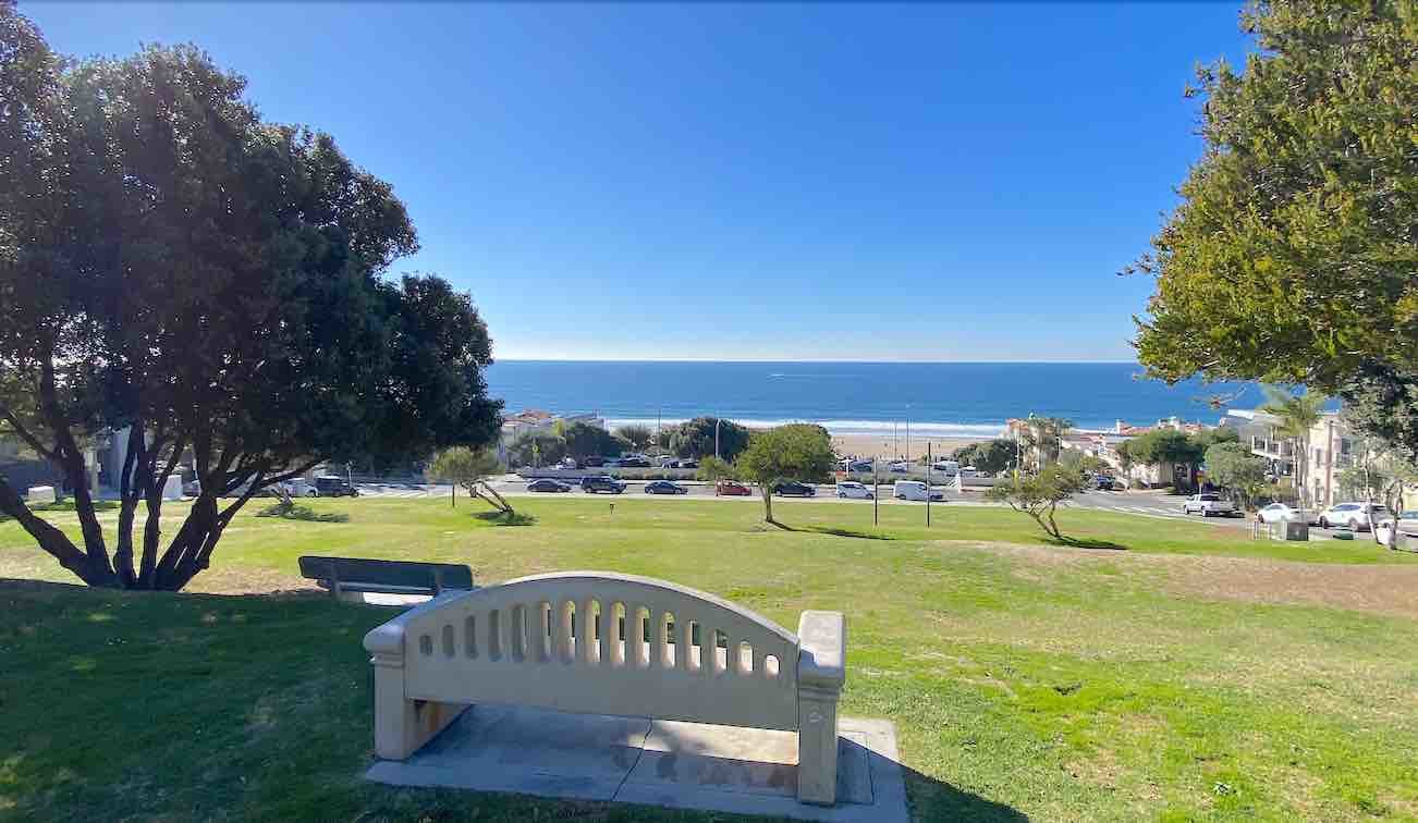 bruces-beach-bench-and-ocean-view